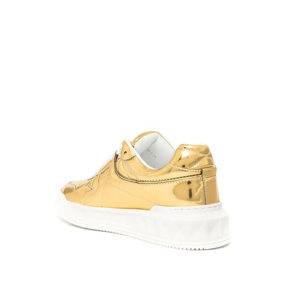 Valentino Garavani One Stud Mirror-Finish Sneakers